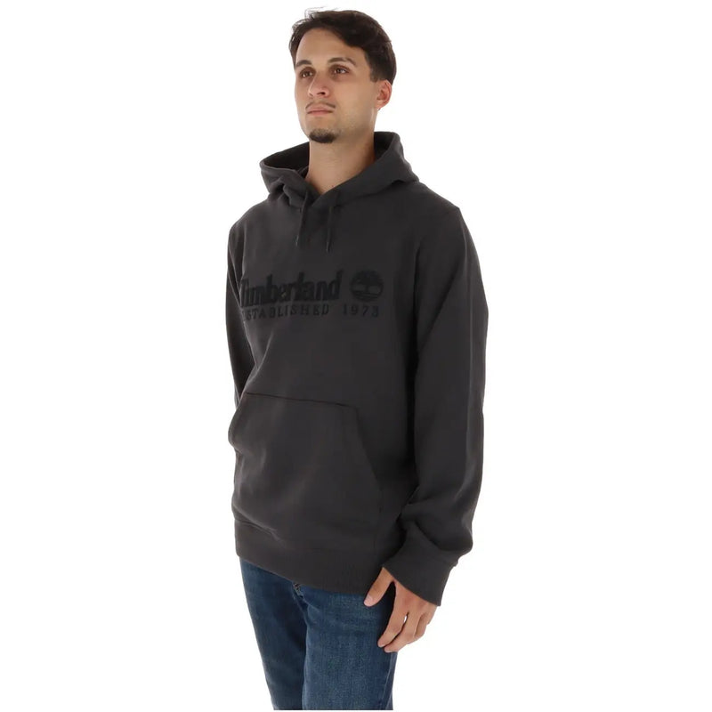 Timberland Sweat à capuche en molleton de coton gris pour homme, avec logo noir discret et inscription « Établi en 1976 » sur la poitrine