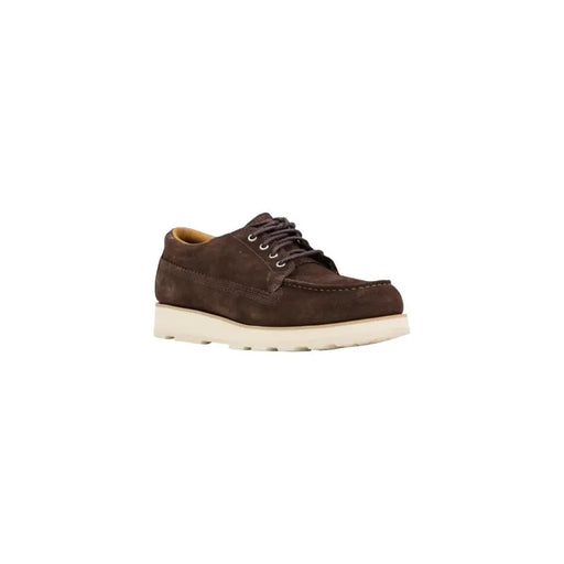 Timberland Herren-Schnürschuhe aus braunem Wildleder mit weißer Gummisohle, ideal für Frühling und Sommer