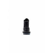 Timberland Schwarze Herren-Lederstiefel, Knöchelschuhe mit schwarzem Leder, robuster Sohle und weißen Kontrastnähten