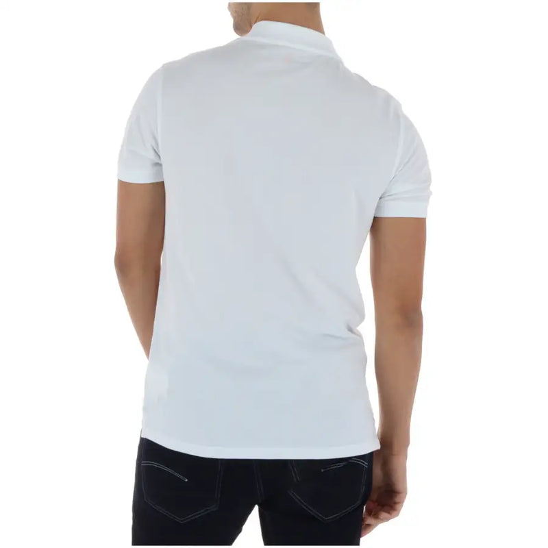Timberland Weißes Herren-Poloshirt mit kurzen Ärmeln aus Baumwollstretch mit klassischem Kragen und sauber verarbeiteten Nähten.