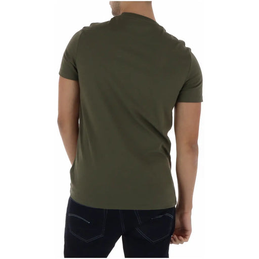 Timberland men t-shirt olive green short-sleeved crew neck cotton casual wear