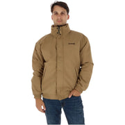 Timberland Doudoune homme beige à col montant et fermeture éclair sur le devant, vue de face