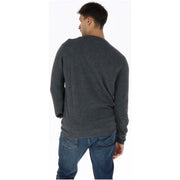 Timberland Herren-Wollpullover in Dunkelgrau mit weichem, strukturiertem Stoff und Rundhalsausschnitt, Vorderansicht