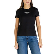 Tommy Hilfiger black organic cotton round neck t-shirt with white logo