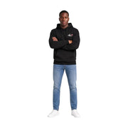 Schwarzer Tommy Hilfiger Jeans-Hoodie für Herren aus Bio-Baumwolle mit kleinem Logo auf der Brust, ein klassisches Freizeit-Basic
