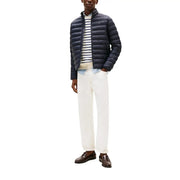 Navy blue quilted nylon zip jacket for men by Tommy Hilfiger Jeans DM0DM20658 with a puffer design
