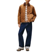 Men’s brown workwear jacket with contrasting collar from Tommy Hilfiger Jeans for fall winter