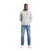 Tommy Hilfiger jeans men sweatshirt in light gray with embroidered logo chest and matching drawstrings hoodie