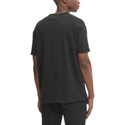 Black cotton Tommy Hilfiger Jeans men t-shirt with crew neck and short sleeves for casual wear