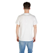 Weiße Baumwolle Tommy Hilfiger Jeans Männer t-shirt mit schlichtem Rundhalsausschnitt und kurzen Ärmeln