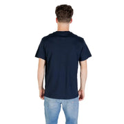Marineblaue Baumwoll-Kurzarmärmel mit Rundhalsausschnitt t-shirt für Männer von Tommy Hilfiger Jeans