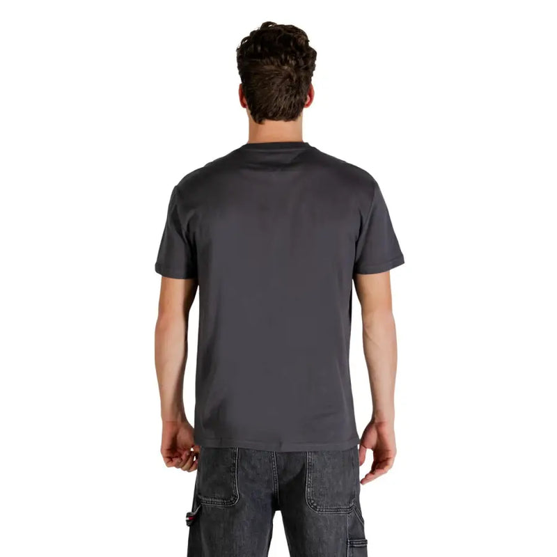 Tommy Hilfiger Jeans Männer t-shirt dunkelgraues, kurzärmeliges Freizeitshirt mit Rundhalsausschnitt aus Baumwollstoff