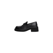 Tommy Hilfiger Jeans black leather moccasins with block heel