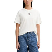 Tommy Hilfiger womens blue organic cotton t-shirt with embroidered logo