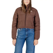 Tommy Hilfiger womens brown puffer jacket with quilted design