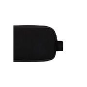 Tommy Hilfiger men black polyurethane washbag with textured fabric and reinforced stitching for toiletry storage