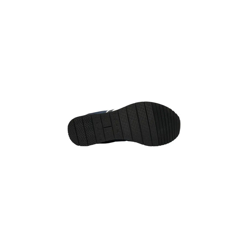 Semelle en caoutchouc noir avec un motif de semelle texturé en forme de grille Tommy Hilfiger baskets bleues en polyester pour hommes