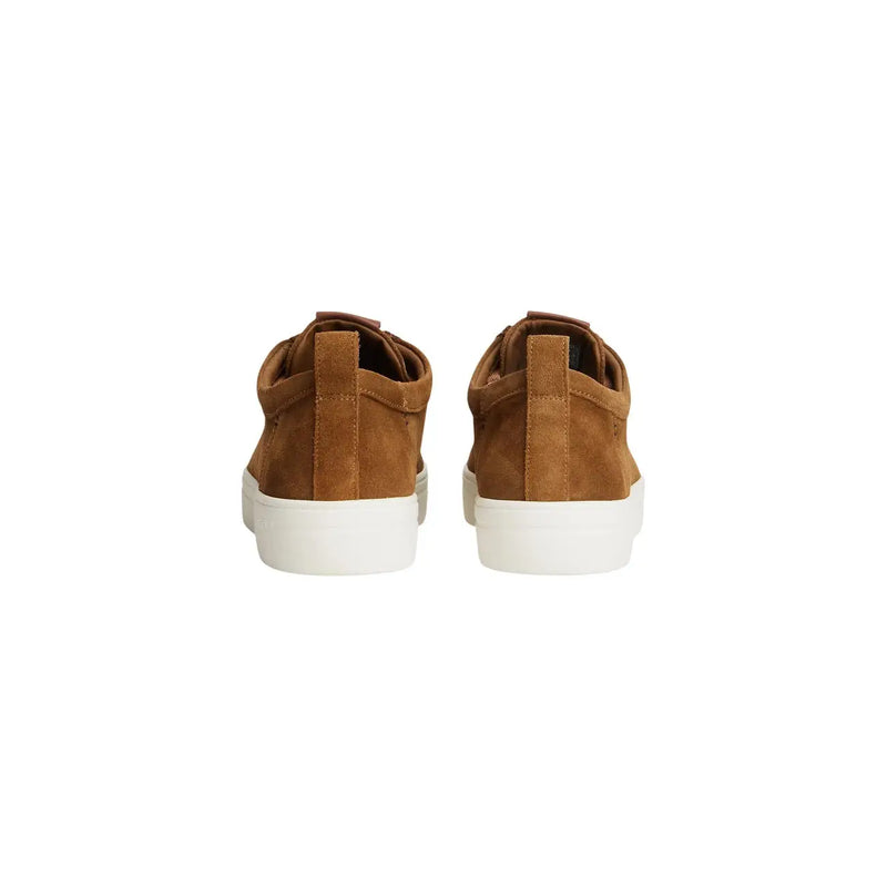 Tommy Hilfiger Herren braune Wildledermokassins zum Hineinschlüpfentop Sneaker mit hellbraunem Wildleder und weißer Gummisohle