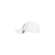 Tommy Hilfiger men cap white polyester replica with navy red and white striped brim detail