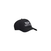 Black polyester Tommy Hilfiger men cap with white embroidered Cadillac Formula 1 team logo and text