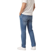 Tommy Hilfiger men jeans blue organic cotton slim fit with classic straight leg cut and subtle fading
