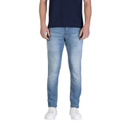 Tommy Hilfiger men jeans light blue organic cotton stretch slim fit light-wash denim with subtle fading