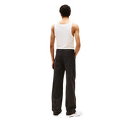 Tommy Hilfiger men organic cotton stretch black cargo pants with a relaxed fit and multiple pockets
