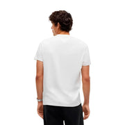 Tommy Hilfiger Weißes Herren-T-Shirt aus Bio-Baumwolle mit Rundhalsausschnitt und kurzen Ärmeln für die Freizeit.