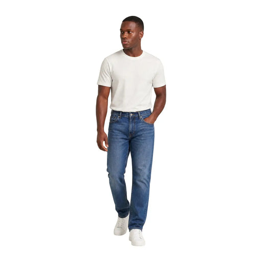 Tommy Hilfiger men Ryan slim straight blue denim jeans with classic five-pocket design and subtle fading in size 30