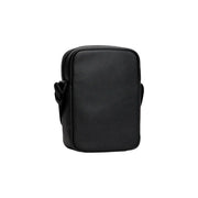 Black textured leather crossbody bag with sleek minimalist design tommy hilfiger men shoulder bag polyurethane