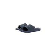 Dark navy tommy hilfiger men slippers slide sandals with minimalist design and subtle white logo branding polyurethane