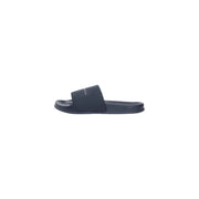 Tommy Hilfiger men slippers blue open toe slip-on slide sandal made of polyurethane with minimalist design and white branding