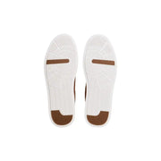 Tommy Hilfiger men sneakers beige suede with white and brown leather patch and textured rubber sole for fall winter use