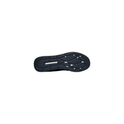 Tommy Hilfiger men sneakers blue polyester showing black rubber sole with geometric tread and white star-shaped accents