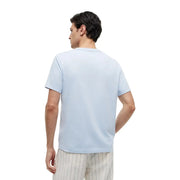 Tommy Hilfiger men t shirt light blue short-sleeved crew neck made from organic cotton with regular fit design