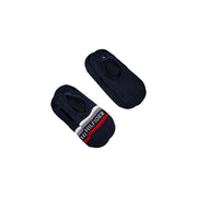 Marineblau Tommy Hilfiger Herren-Sneakersocken mit weiß-rot gestreiftem Band und Markenlogo