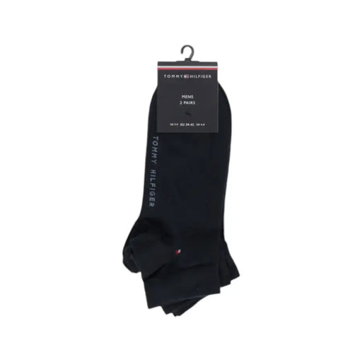 Black tommy hilfiger men’s ankle socks with branded tag and side logo in tommy hilfiger men underwear set