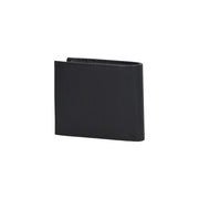 Tommy Hilfiger men wallet black textured leather with vertical ridges and precise stitching for everyday use