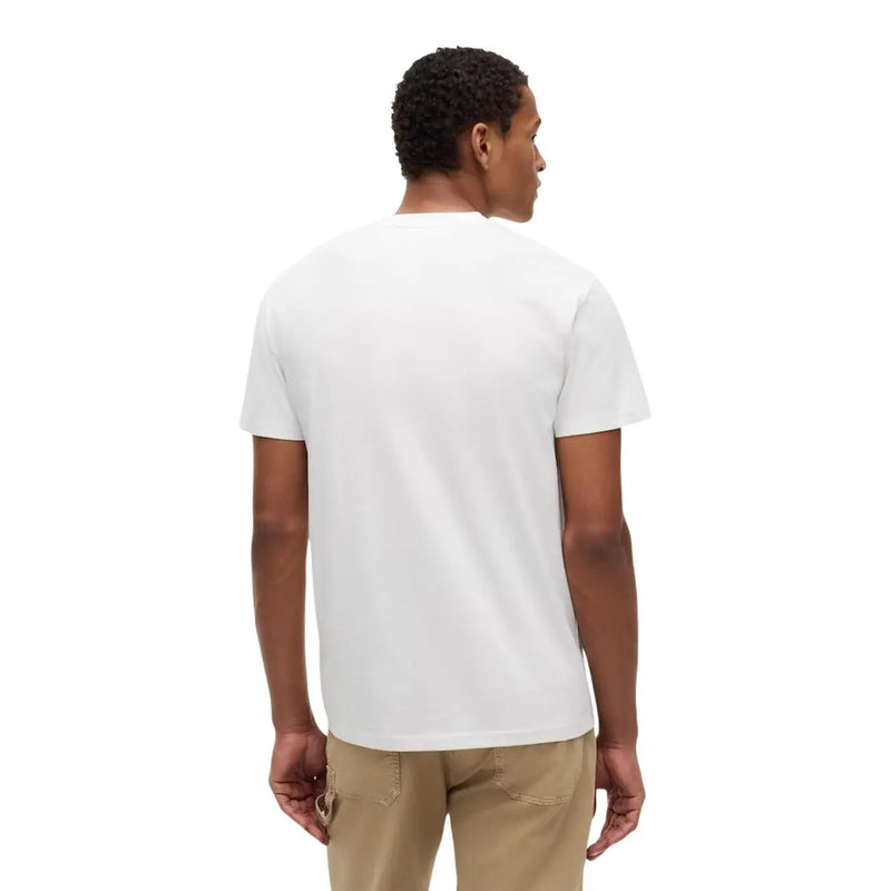 Tommy Hilfiger men white cotton organic crew neck t shirt with short sleeves for casual wear