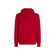 Tommy Hilfiger Herren-Kapuzenpullover aus roter Baumwolle mit leuchtender Farbe und weichem, glattem Stoff im klassischen Design