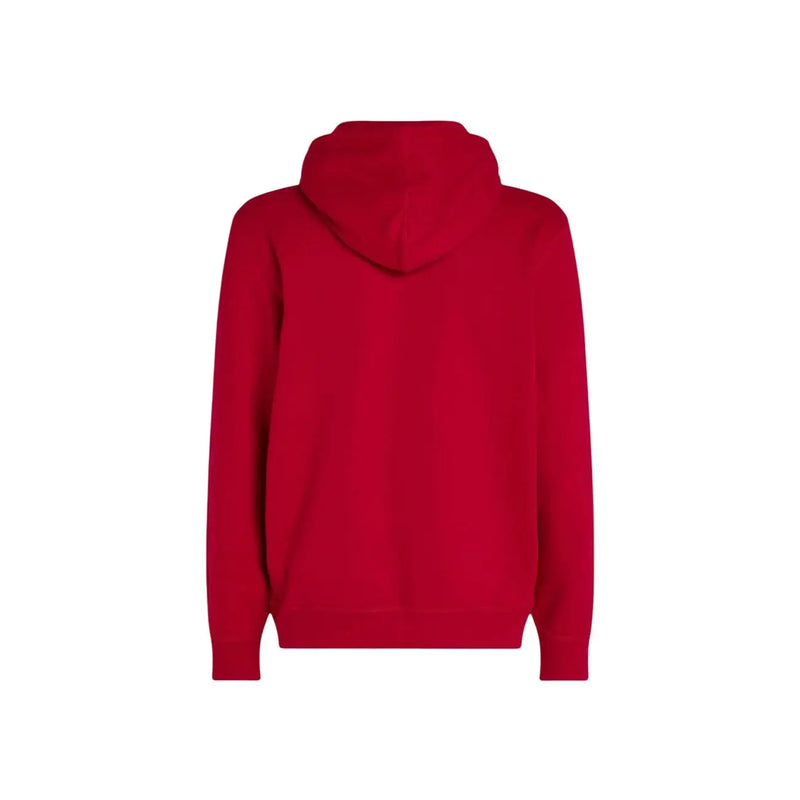 Tommy Hilfiger Herren-Kapuzenpullover aus roter Baumwolle mit leuchtender Farbe und weichem, glattem Stoff im klassischen Design