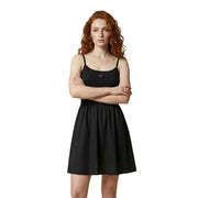 Schwarz Tommy Hilfiger Spaghettiträgerkleid mit eng anliegendem Oberteil und ausgestelltem Rock