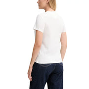 Tommy Hilfiger white printed organic cotton crew neck t-shirt for women