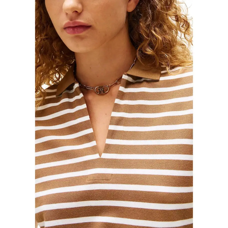 Tommy Hilfiger gold chain necklace with interlocking logo pendant