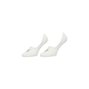 Tommy Hilfiger women footie socks white cotton 2 pack ankle-length with subtle black logo on the toe