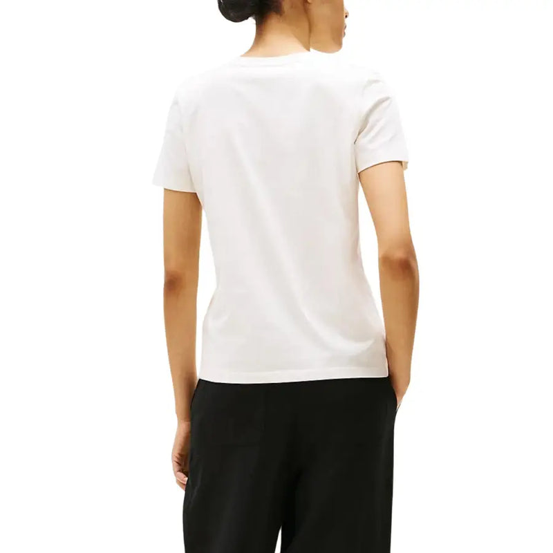 Tommy Hilfiger women white organic cotton short-sleeved crew neck t-shirt