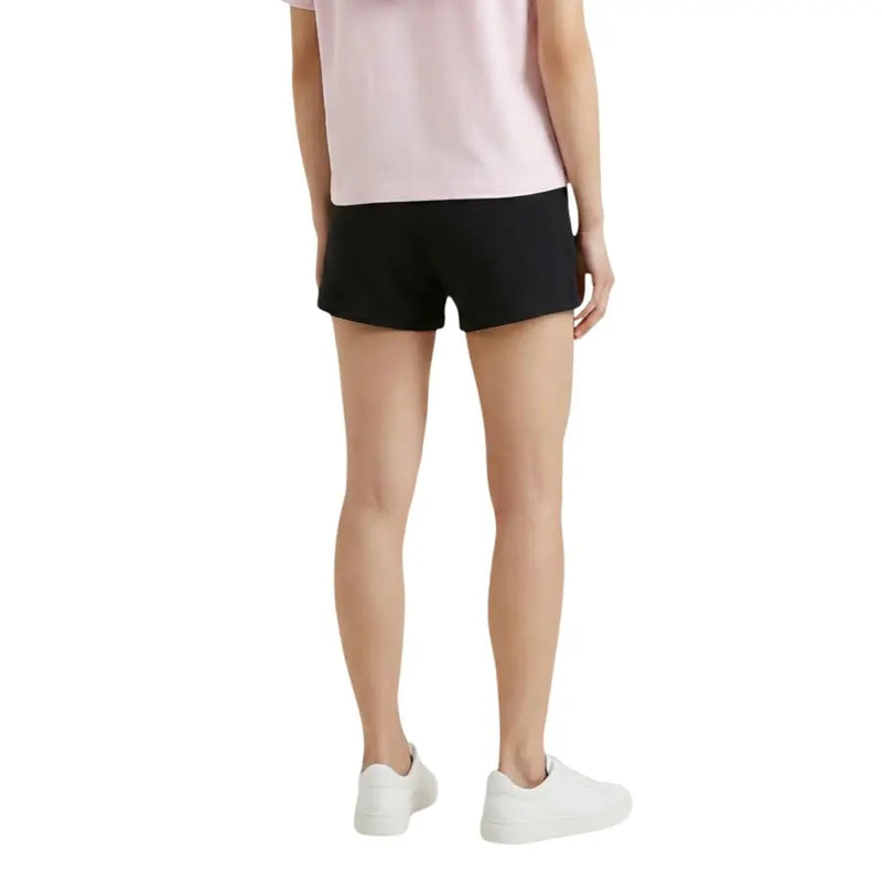 Tommy Hilfiger womens black organic cotton shorts, simple straight-cut design