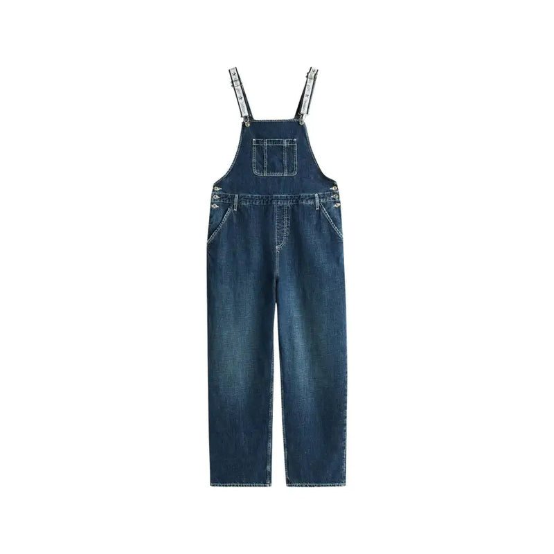 Tommy Hilfiger womens blue organic cotton denim overalls jumpsuit