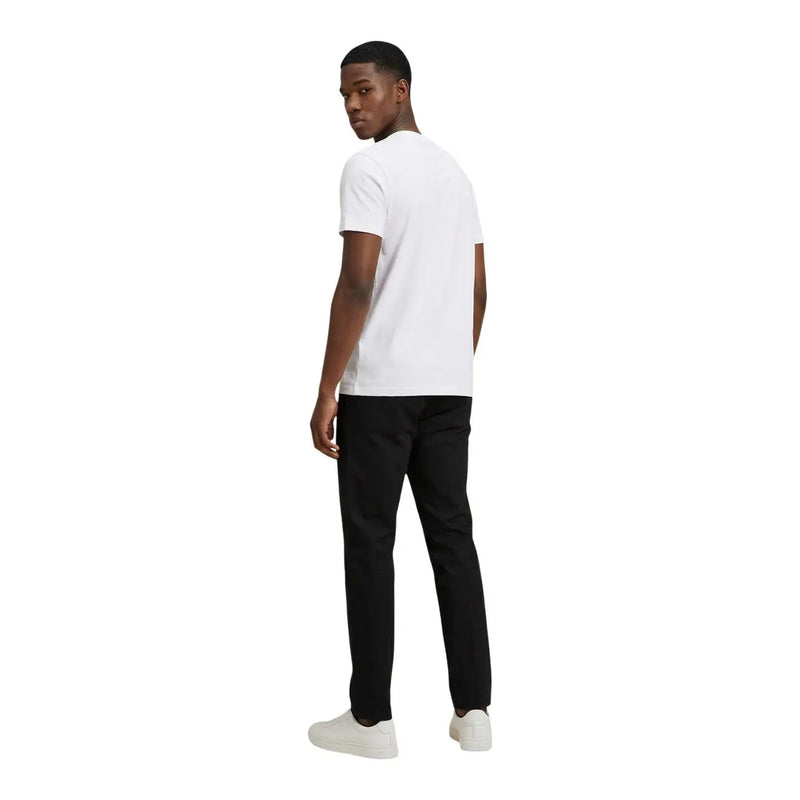 White cotton crew-neck short sleeve t-shirt for men by U.S. Polo Assn. standard fit casual wear