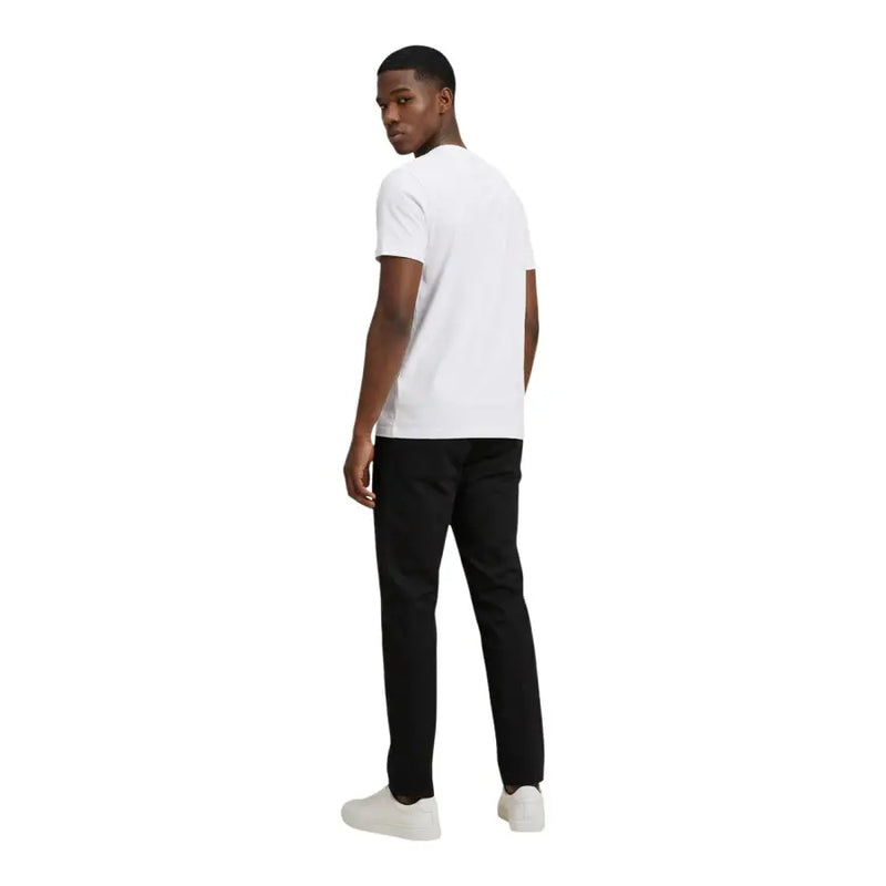 White cotton crew-neck short sleeve t-shirt for men by U.S. Polo Assn. standard fit casual wear